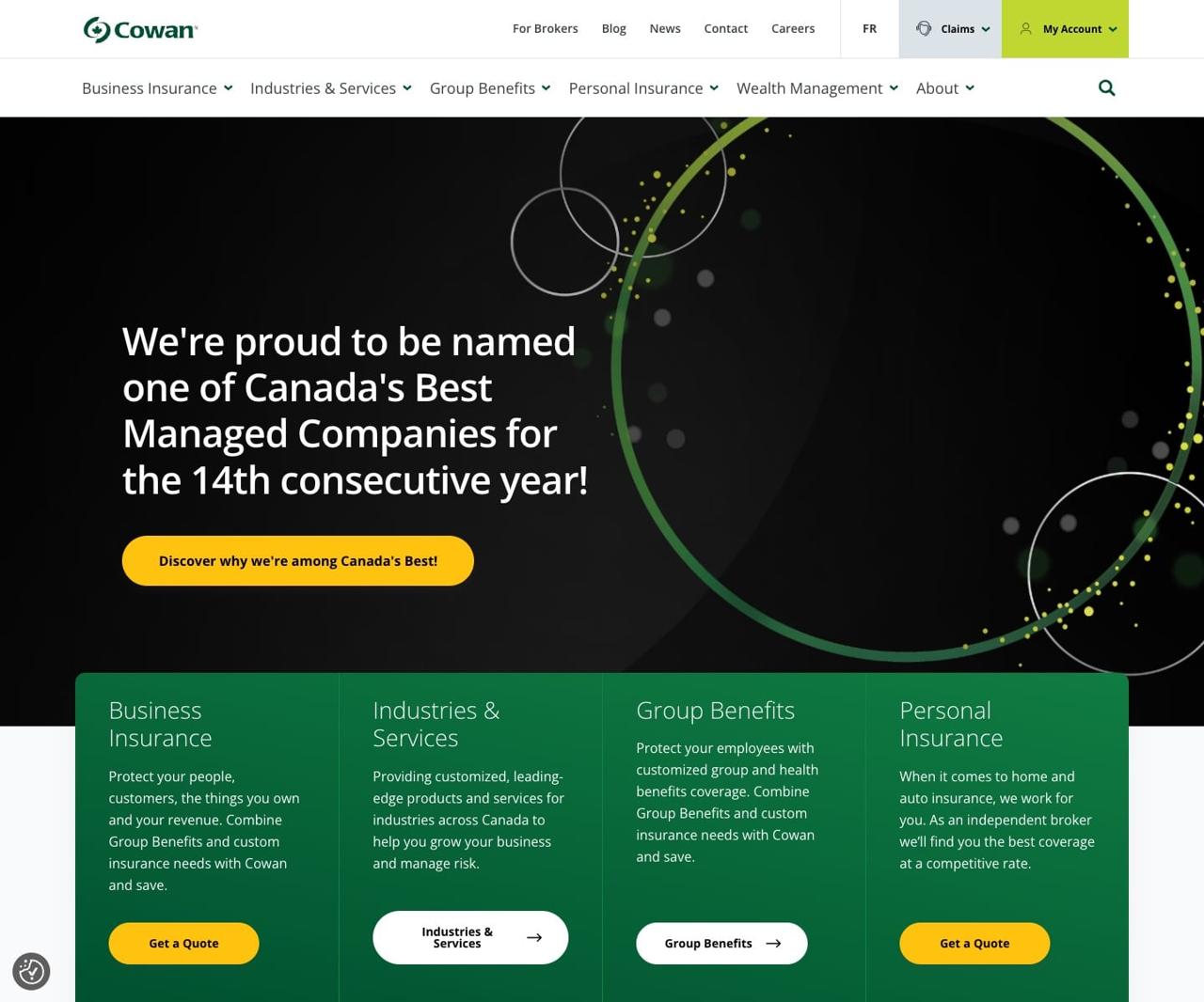 Cowan Insurance Group website screenshot